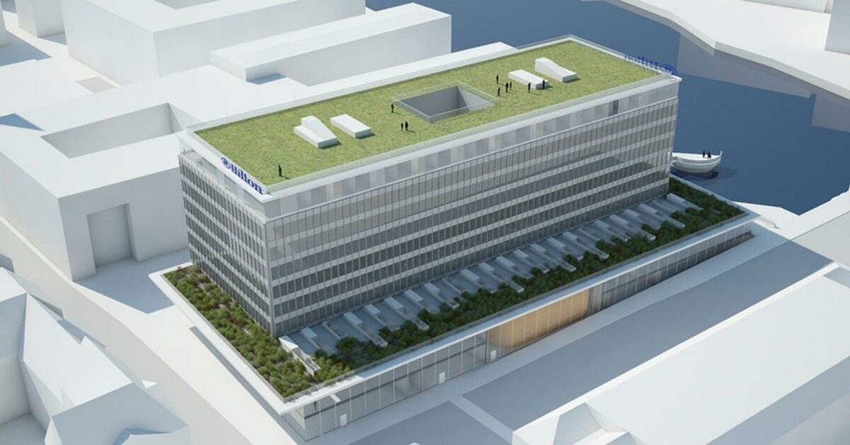 Ombygningen forventes færdig i løbet af 2020, hvor det gamle Nordea-domicil har skiftet karakter til moderne hotel. Visualisering. ATP-Ejendomme.