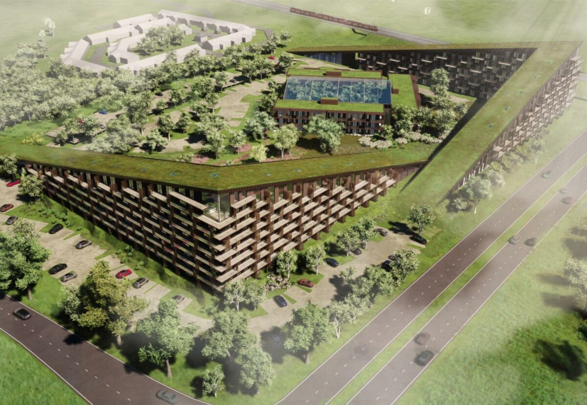 350 boliger kommer til at skyde op i Solrød. Illustration: Danielsen Architecture A/S.