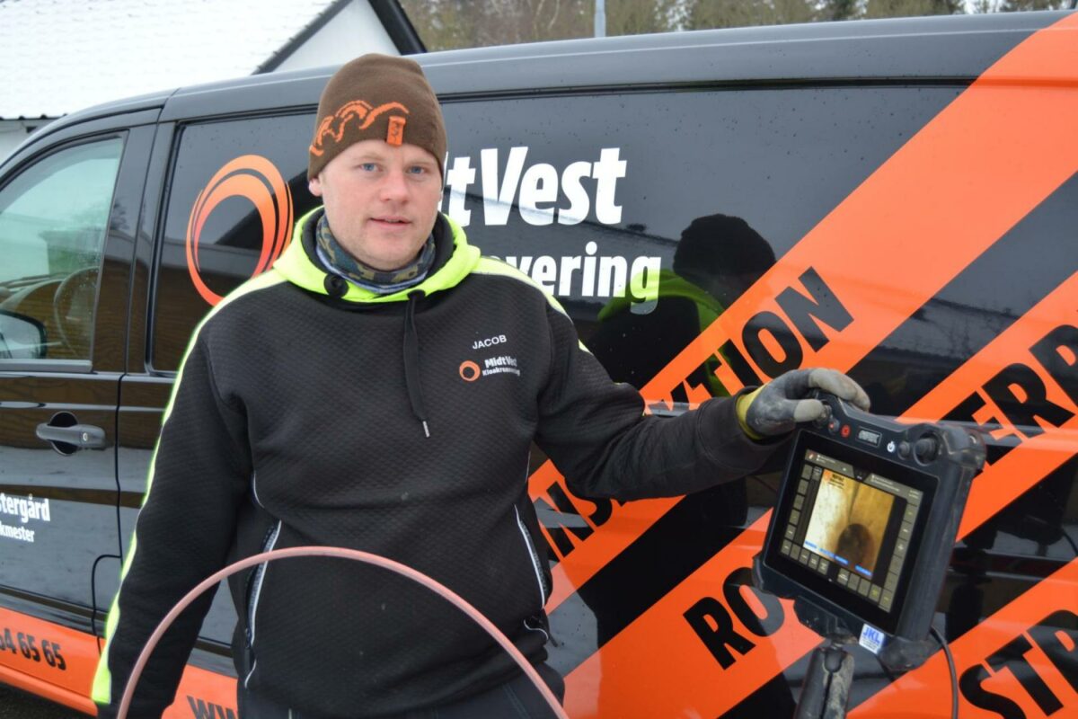 Jacob Vestergaard har ejet MidtVest Kloakrenovering siden 2017. Foto: Kim Krasuld.