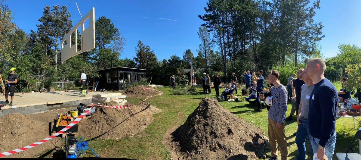 Et sommerhus rejst i CLT var et af indsparkene på sidste uges åbent hus i CLT Danmark. Pressefoto.