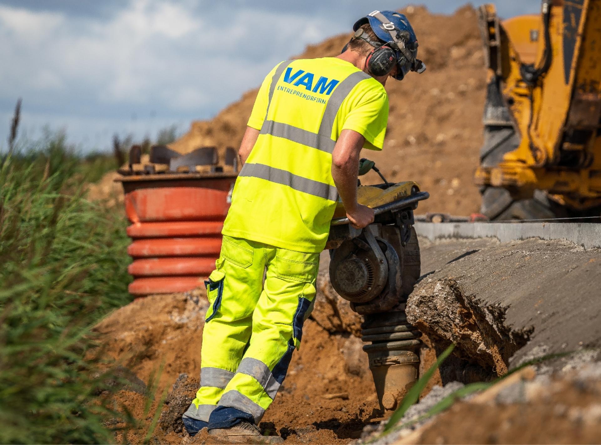 Arbejdsglædemåling i VAM er ligesom toplinjen for opadgående. I 2021 lå arbejdsglæden på 75,2 %. I 2022 var den steget til 82,3 %. Det gode kollegaskab gør en positiv forskel ude på byggepladserne, vurderer adm. direktør Allan Hougaard. Arkivfoto