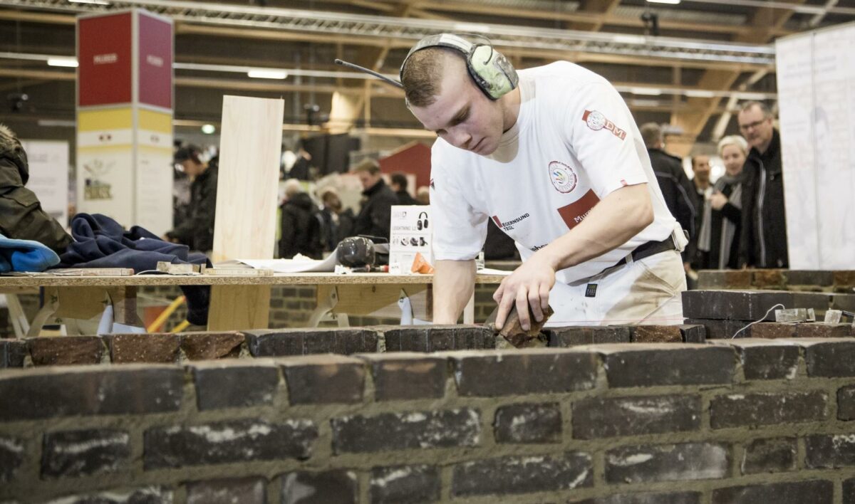 Omkring hver sjette lærling i byggeriet mangler en praktikplads. Foto: SkillsDenmark.