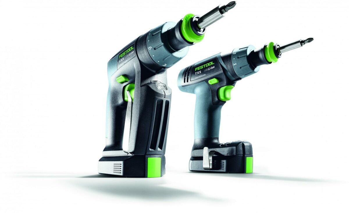 T-udgaven bagerst i billedet er helt ny i Festool-sammenhæng, mens C-udgaven forrest er en opdatering af en tidligere bore-/skruemaskine. Foto: Festool.