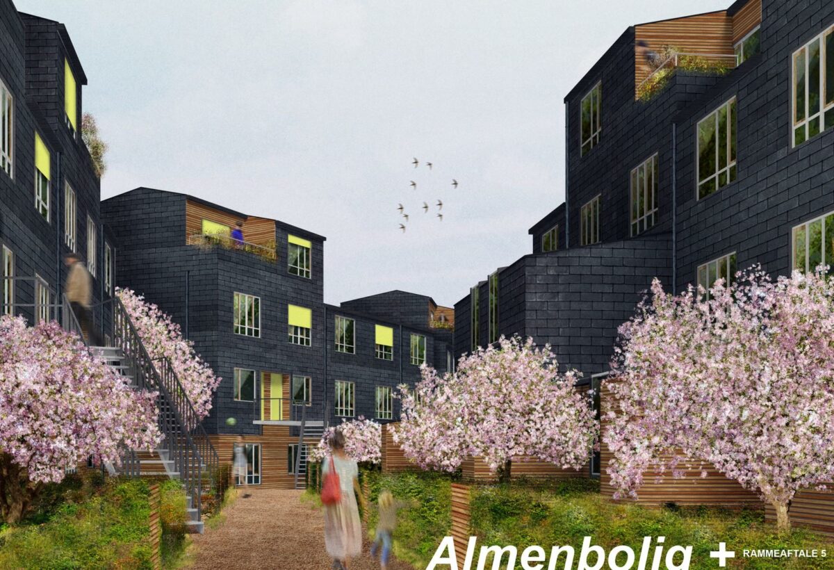 AlmenBolig+ er udviklet af KAB og er arkitekttegnede boliger på op til 130.