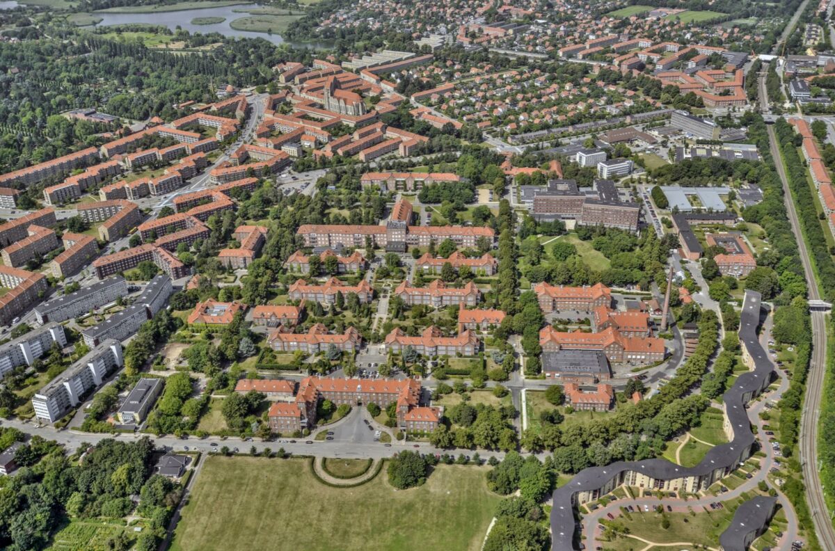 Bispebjerg Hospital set fra luften. Foto: Dragør Luftfoto.