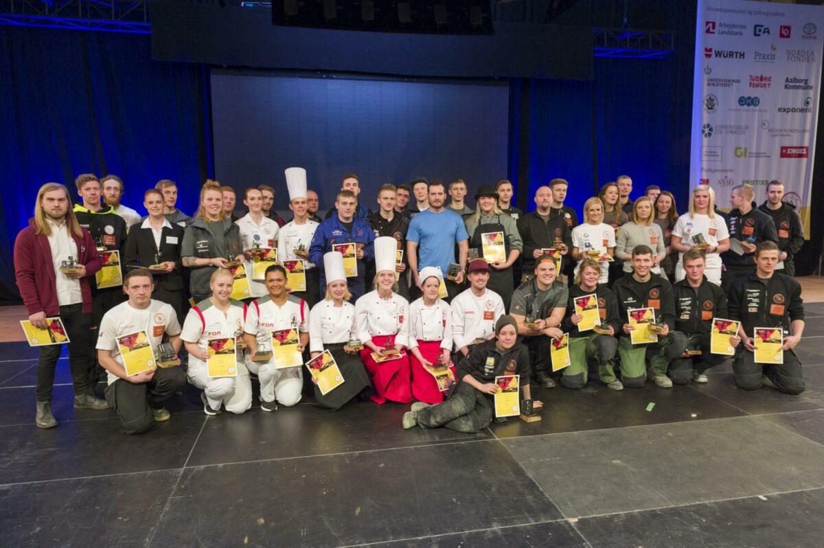 Alle vinderne ved DM i Skills 2017. Foto: Per Daugaard.