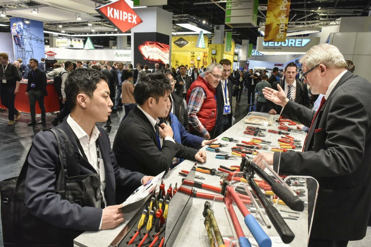 Eisenwarenmesse i Køln fra søndag til onsdag fik en besøgsfremgang på ni procent til i alt mere end 47.000 besøgende fra 143 lande. Foto: Koelnmesse.