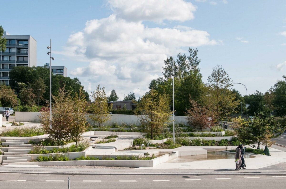 Fra Gellerup i Aarhus, hvor en ny bypark er under opførelse. Dele af parken er allerede færdige og taget i brug.