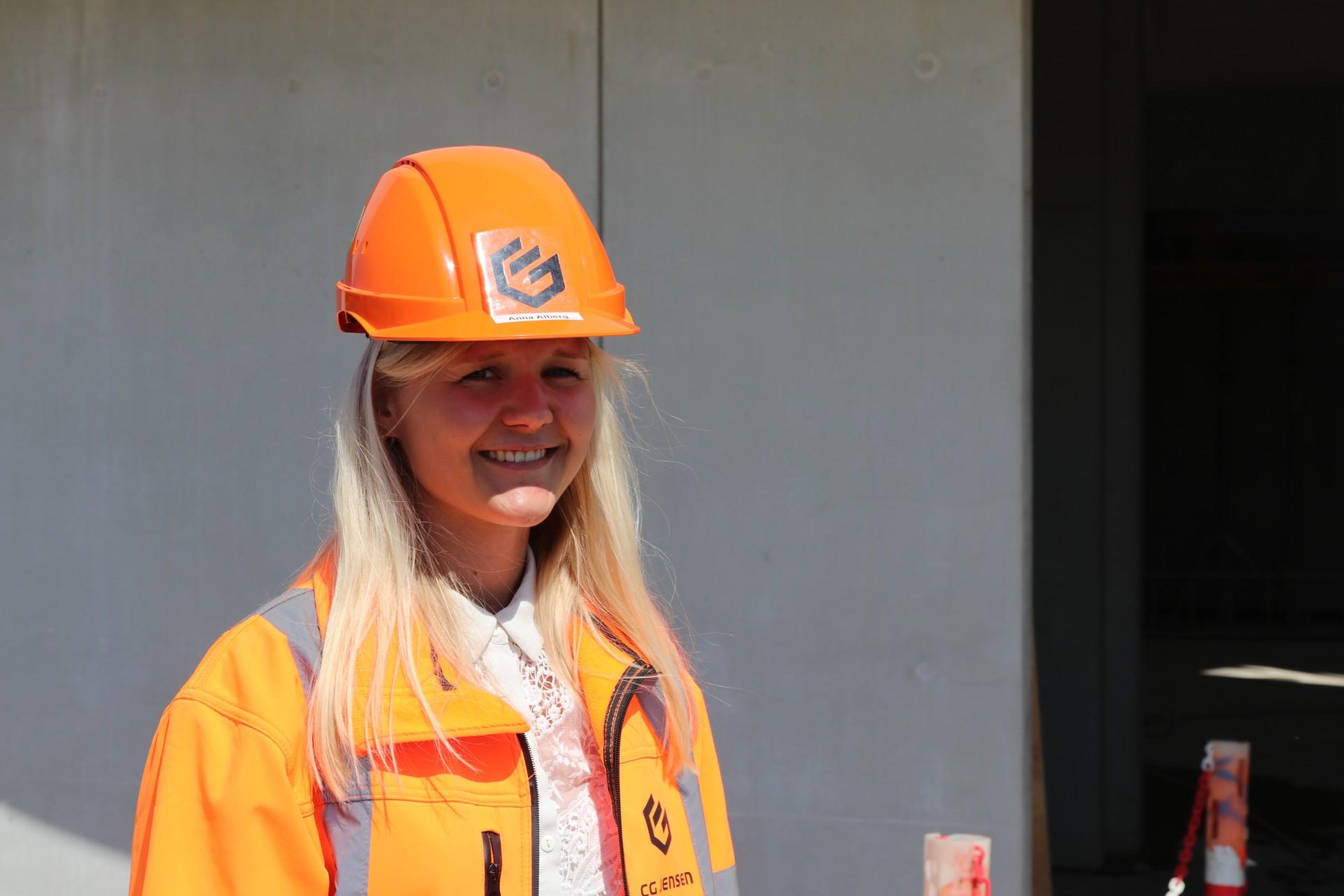 Byggeleder Anna Lind Esmarch fra CG Jensen har været i spidsen for den udfordrende og omfattende in-situ betonopgave. Foto: Torben Jastram.