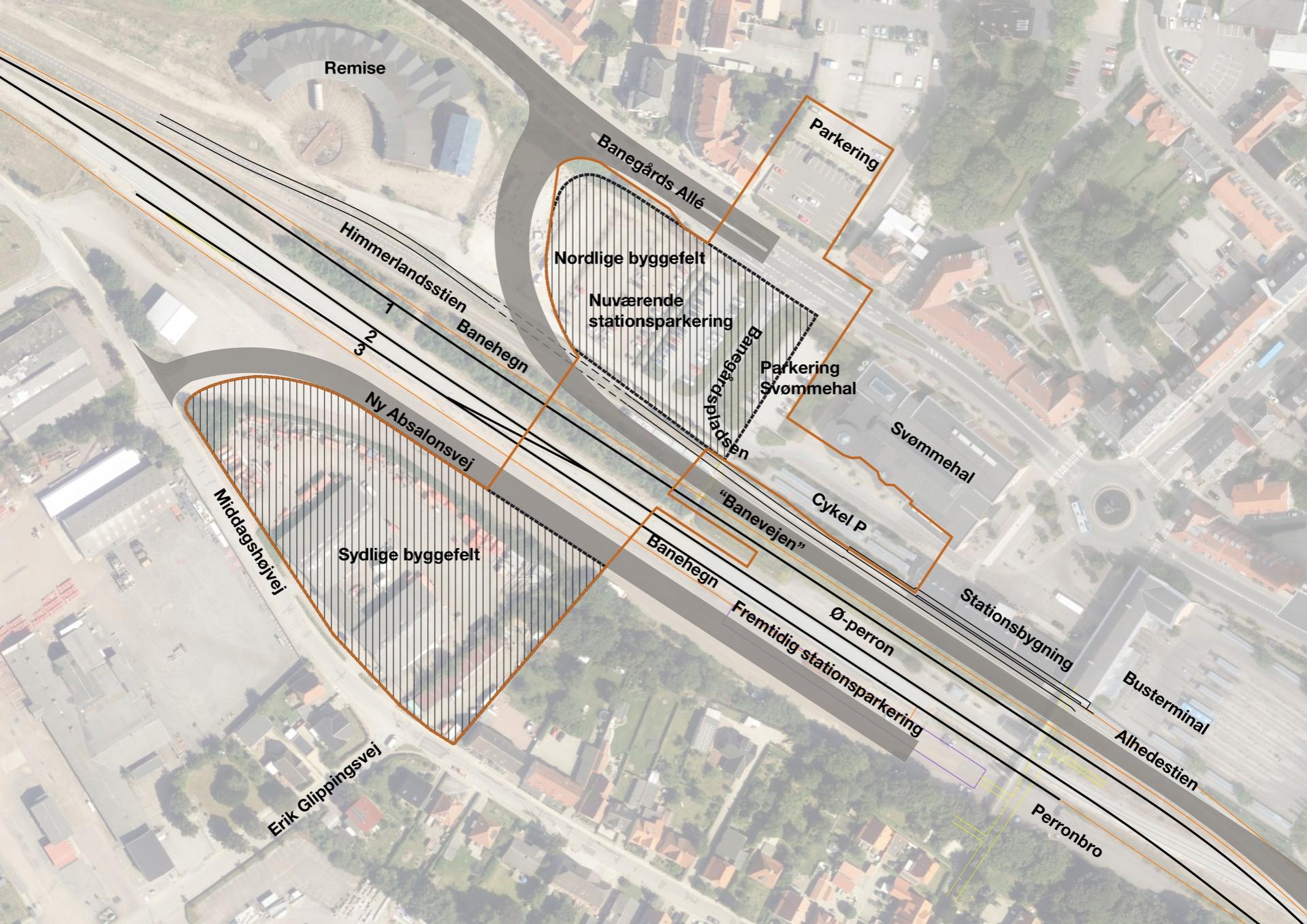 Kort over konkurrenceområdet. Illustration fra konkurrenceprogrammet.