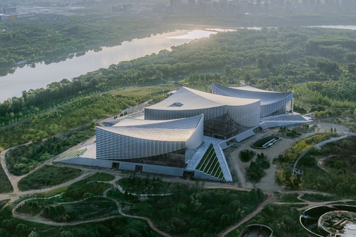 Dronefoto af Beijing Performing Arts Center.